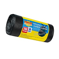 Мешки для мусора 240 л, черные, в рулоне 10 шт., ПНД 40 мкм, 1250х1000 мм, Крепак, 4607075710153 в Шымкенте Мешки для мусора 240 л, черные, в рулоне 10 шт., ПНД 40 мкм, 1250х1000 мм, Крепак, 4607075710153 в Шымкенте