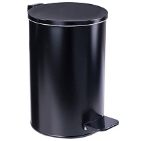 Ведро для мусора с педалью, усиленное, Титан, 10 л, черное, оцинкованная сталь в Шымкенте