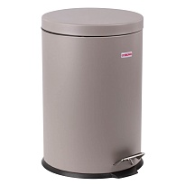 Ведро-контейнер для мусора (урна) с педалью LAIMA Classic, 20 л, серое, матовое, металл, со съемным внутренним ведром в Шымкенте