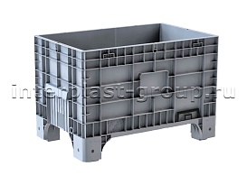 Контейнер iBox сплошной на ножках серый в Шымкенте