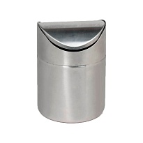 Урна для мусора 1,2 л настольная, с качающейся крышкой, нержавеющая сталь, матовая в Шымкенте