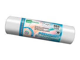 Мешки для мусора 360 л, белые, в рулоне 10 шт., ПВД 65 мкм, 1400х1000 мм, PREMIUM+, 3601015302 в Шымкенте