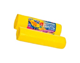 Мешки для мусора 35 л, ароматизированные, Лимон, желтые, в рулоне 10 шт., ПНД, 12 мкм, 560х530 мм, GRIFON Aroma, 101-080 Li в Шымкенте