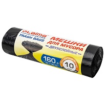 Мешки для мусора 160 л, черные, в рулоне 10 шт., ПВД, 30 мкм, 1200х900 мм, LAIMA ULTRA, 607694 в Шымкенте Мешки для мусора 160 л, черные, в рулоне 10 шт., ПВД, 30 мкм, 1200х900 мм, LAIMA ULTRA, 607694 в Шымкенте