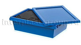 Изотермический контейнер KV 6416 в сборе с крышкой голубой в Шымкенте Изотермический контейнер KV 6416 в сборе с крышкой голубой в Шымкенте