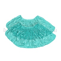 Бахилы бирюзовые 2000 шт (1000 пар), 16 мкм, однослойные, с одной резинкой, Эконом в Шымкенте