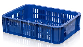 Ящик (лоток) кондитерский перфорированный синий в Шымкенте