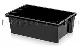 Ящик универсальный для овощей, фруктов и хлеба сплошной черный в Шымкенте