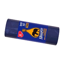 Мешки для мусора 240 л, синие, рулон 10 шт., ПВД 36 мкм, 1350х900 мм, Уфа Пак, МВ1854 (МВ 240-10с) в Шымкенте Мешки для мусора 240 л, синие, рулон 10 шт., ПВД 36 мкм, 1350х900 мм, Уфа Пак, МВ1854 (МВ 240-10с) в Шымкенте