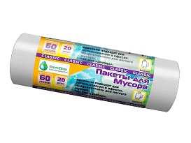 Мешки для мусора 60 л, белые, в рулоне 20 шт., ПНД, 7 мкм, 700х600 мм, MIRPACK Classik, 602052 в Шымкенте Мешки для мусора 60 л, белые, в рулоне 20 шт., ПНД, 7 мкм, 700х600 мм, MIRPACK Classik, 602052 в Шымкенте