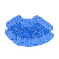 Бахилы голубые 2000 шт (1000 пар), 16 мкм, однослойные, с одной резинкой, Эконом в Шымкенте