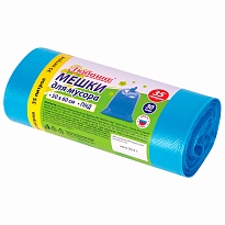 Мешки для мусора 35 л, синие, в рулоне 30 шт., ПНД, 10 мкм, 600х500 мм, Любаша, 608091 в Шымкенте Мешки для мусора 35 л, синие, в рулоне 30 шт., ПНД, 10 мкм, 600х500 мм, Любаша, 608091 в Шымкенте