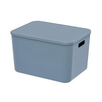 Ящик пластиковый вкладываемый синий 410х305х245 мм в Шымкенте