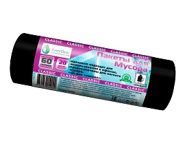 Мешки для мусора 60 л, черные, в рулоне 20 шт., ПНД, 7 мкм, 700х600 мм, MIRPACK Classik, 602050 в Шымкенте Мешки для мусора 60 л, черные, в рулоне 20 шт., ПНД, 7 мкм, 700х600 мм, MIRPACK Classik, 602050 в Шымкенте