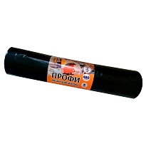 Мешки для мусора 480 л, черные, в рулоне 5 шт., ПВД, 65 мкм, 1700х1300 мм, Концепция Быта Профи, 603735 в Шымкенте