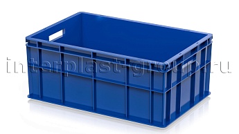 Ящик для молока, мяса, овощей и фруктов сплошной синий в Шымкенте